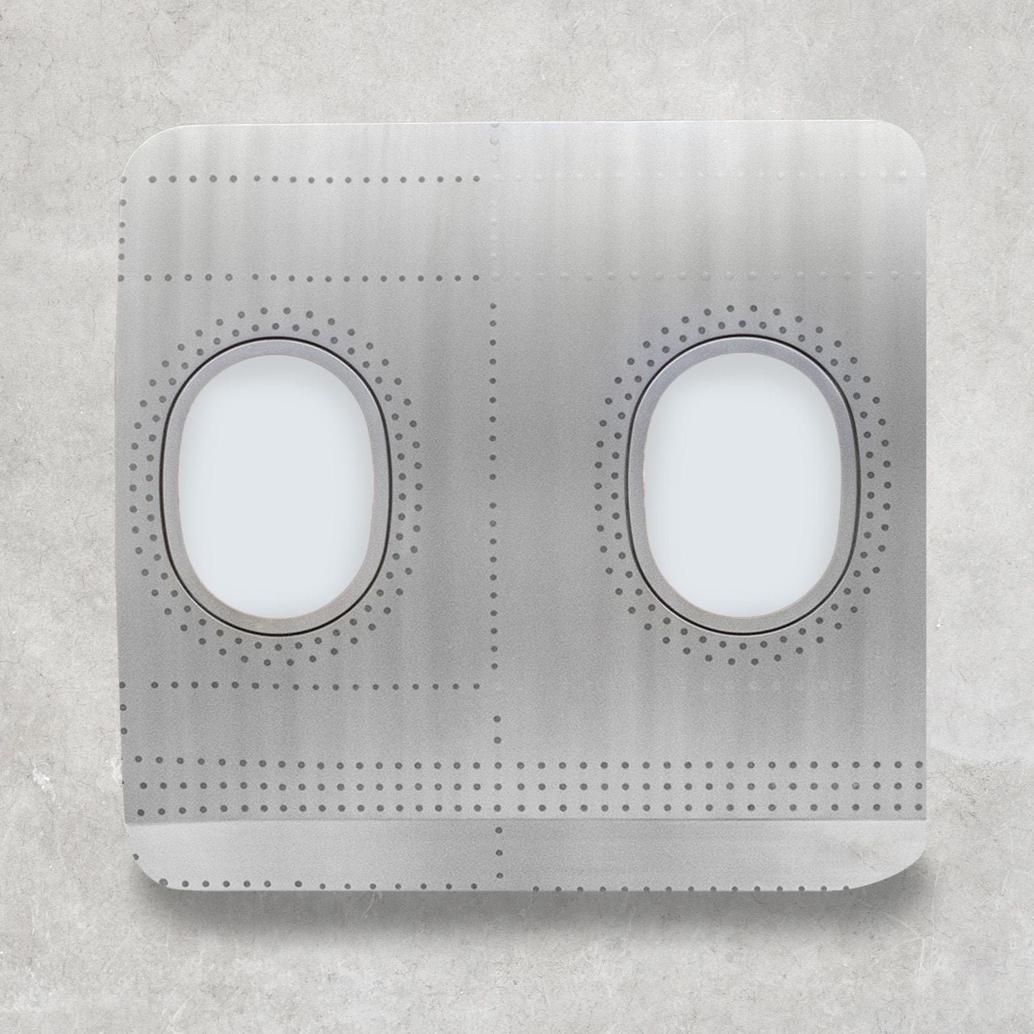 2-piece wall bar - brushed matte silver