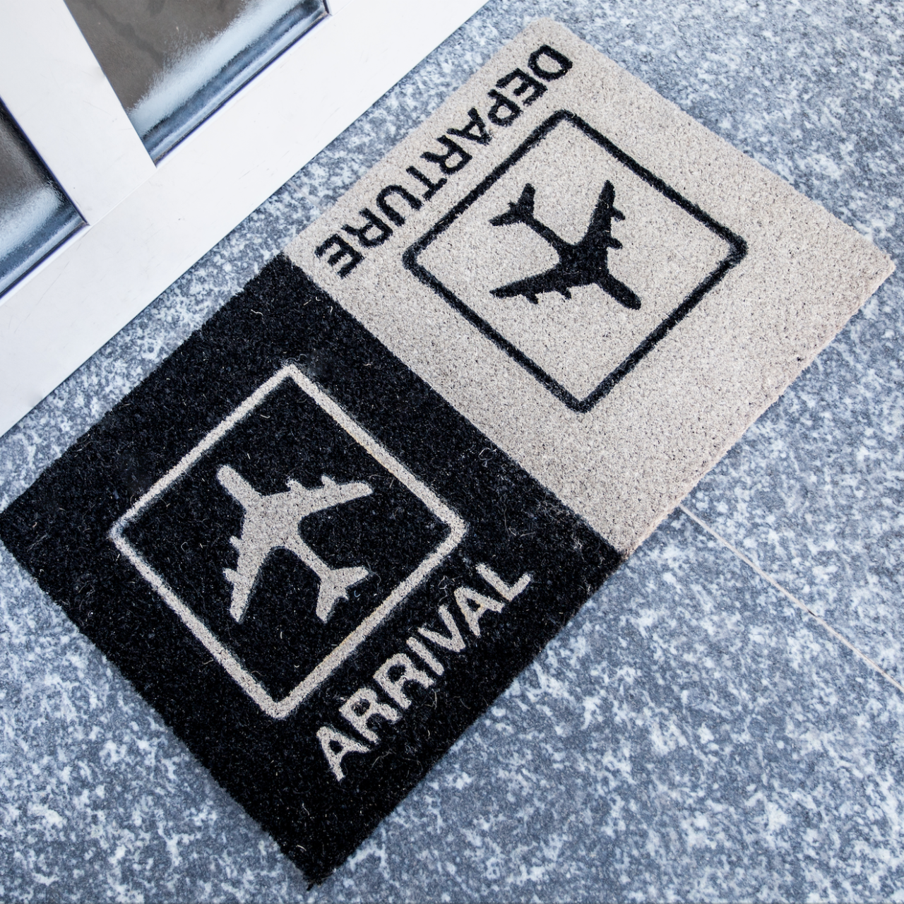 Doormat "Departure/Arrival"