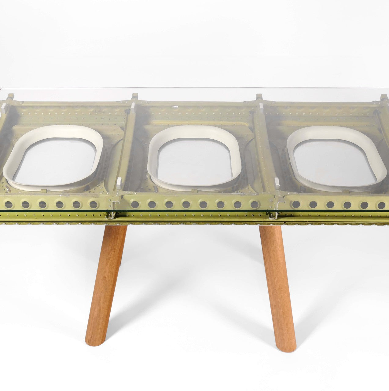 Desk/Dining Table "Inverted" - Window Side Panel - Oak