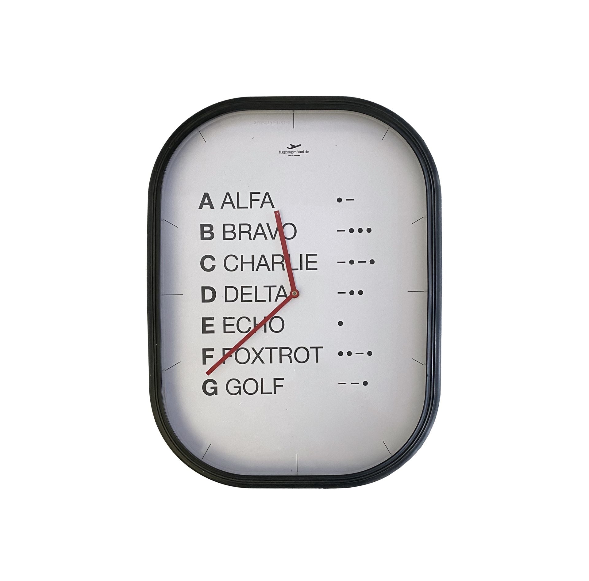 Aircraft Window Clock - Aviator's Alphabet