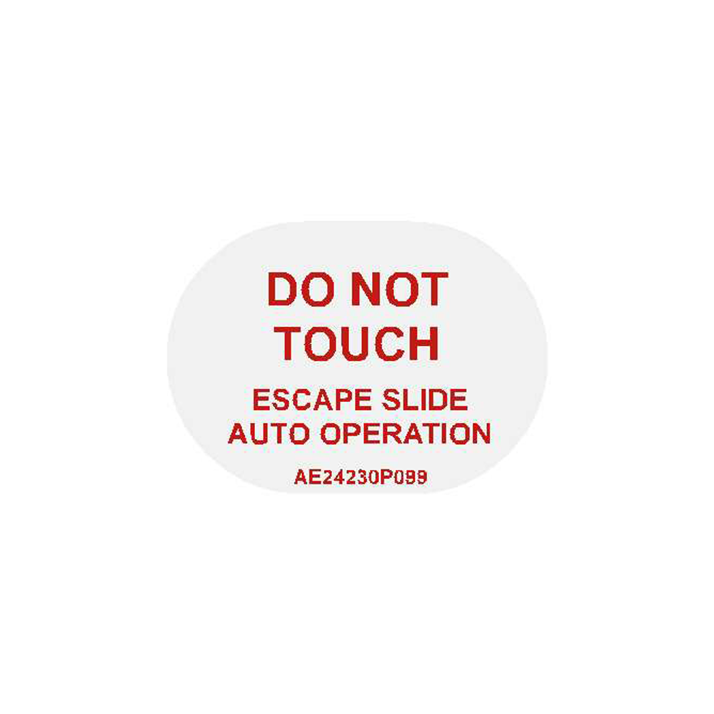 Airline Placard "Do Not Touch"