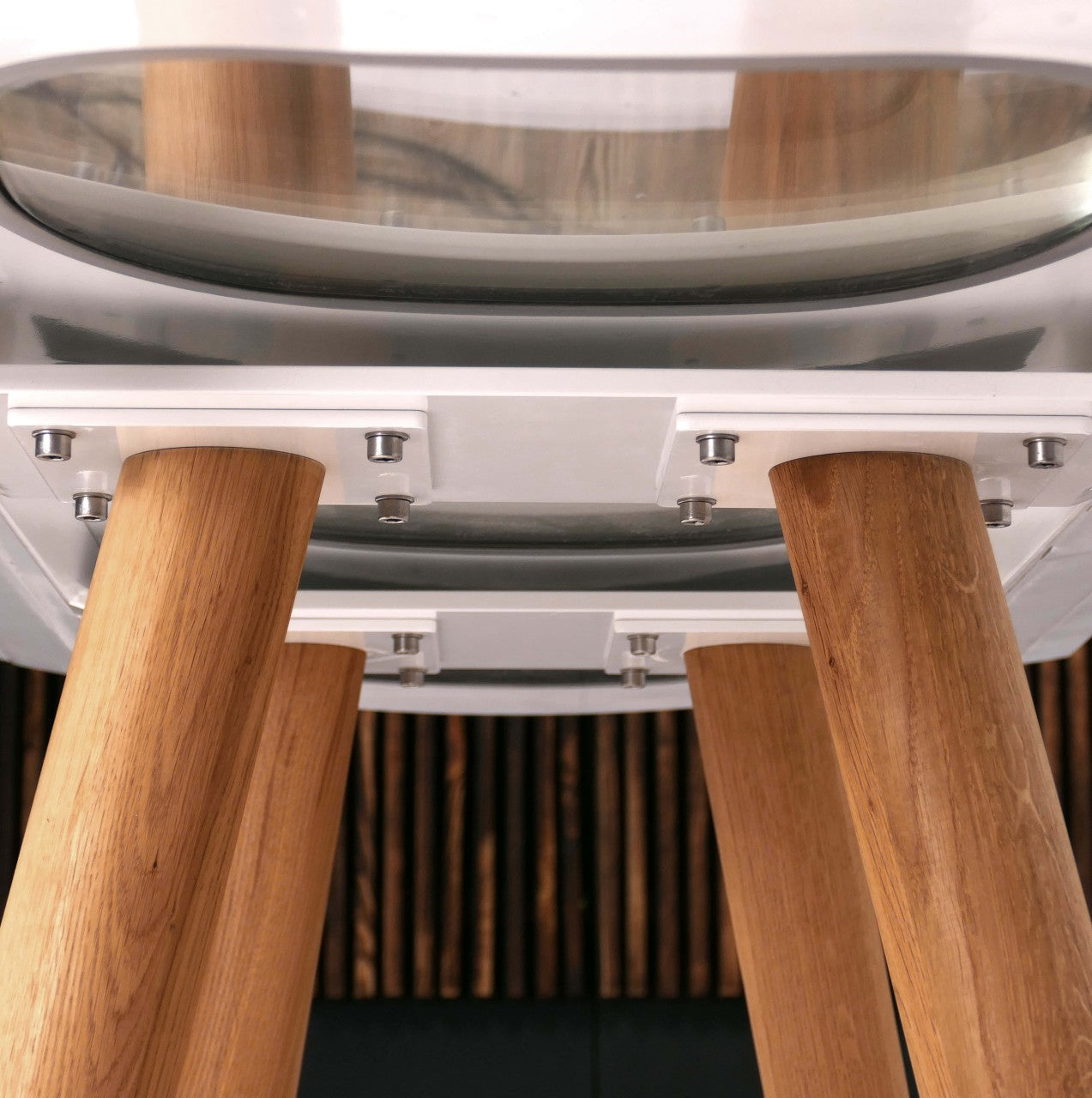 Desk/Dining Table "Inverted" - Window Side Panel - Oak