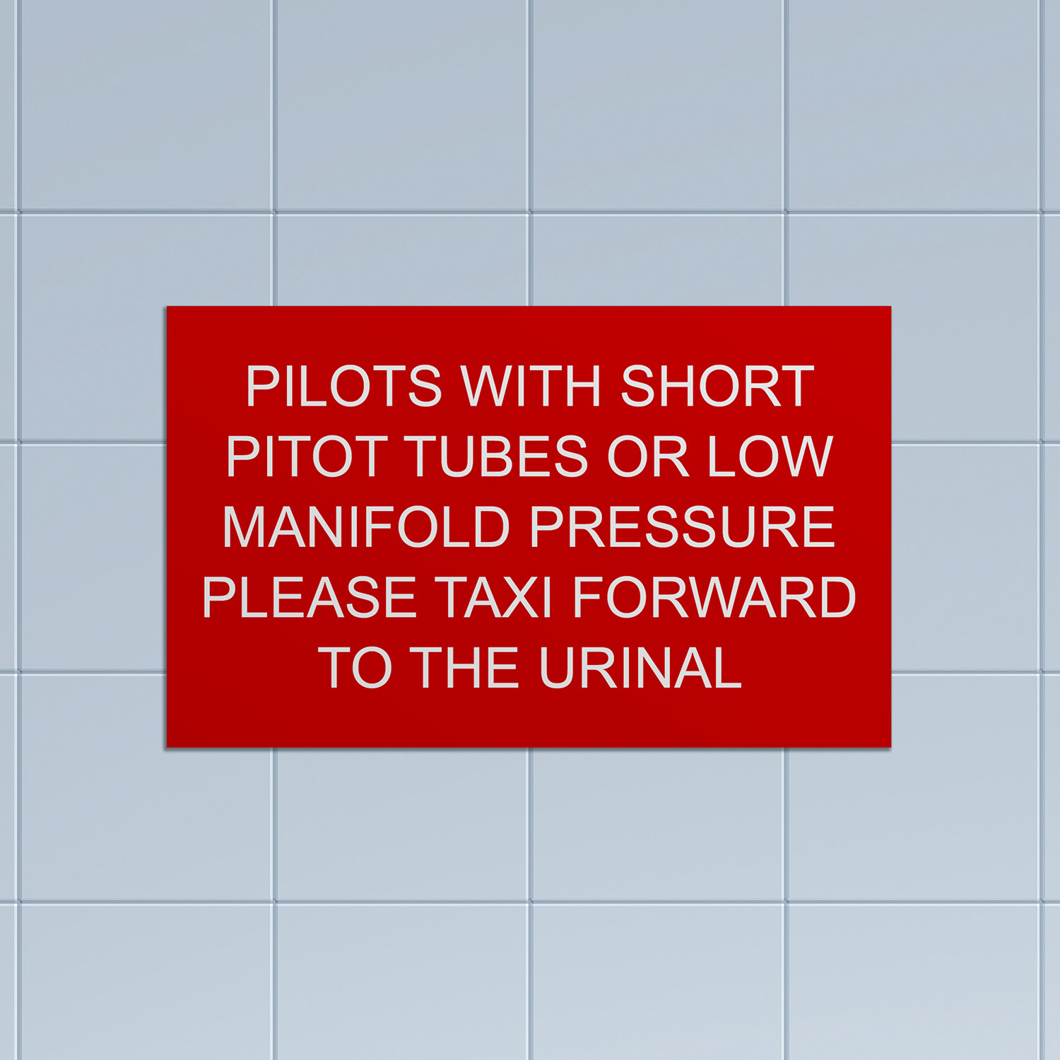 Schild/Placard "Pitot Tubes"