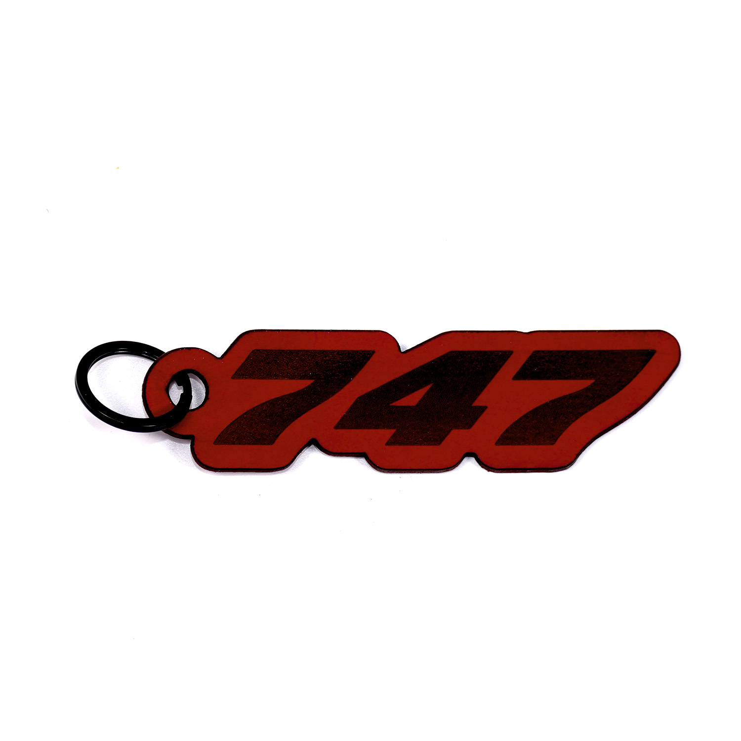 747_1 Schlüsselanhänger Leder Rot