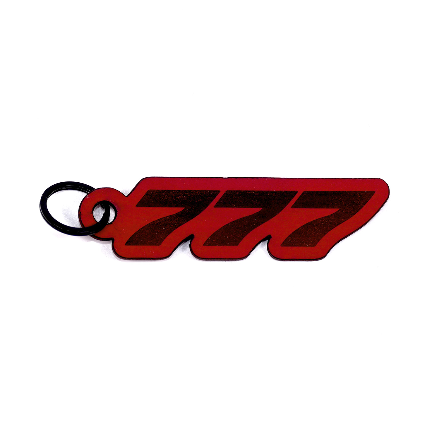 777_1 Schlüsselanhänger Leder Rot