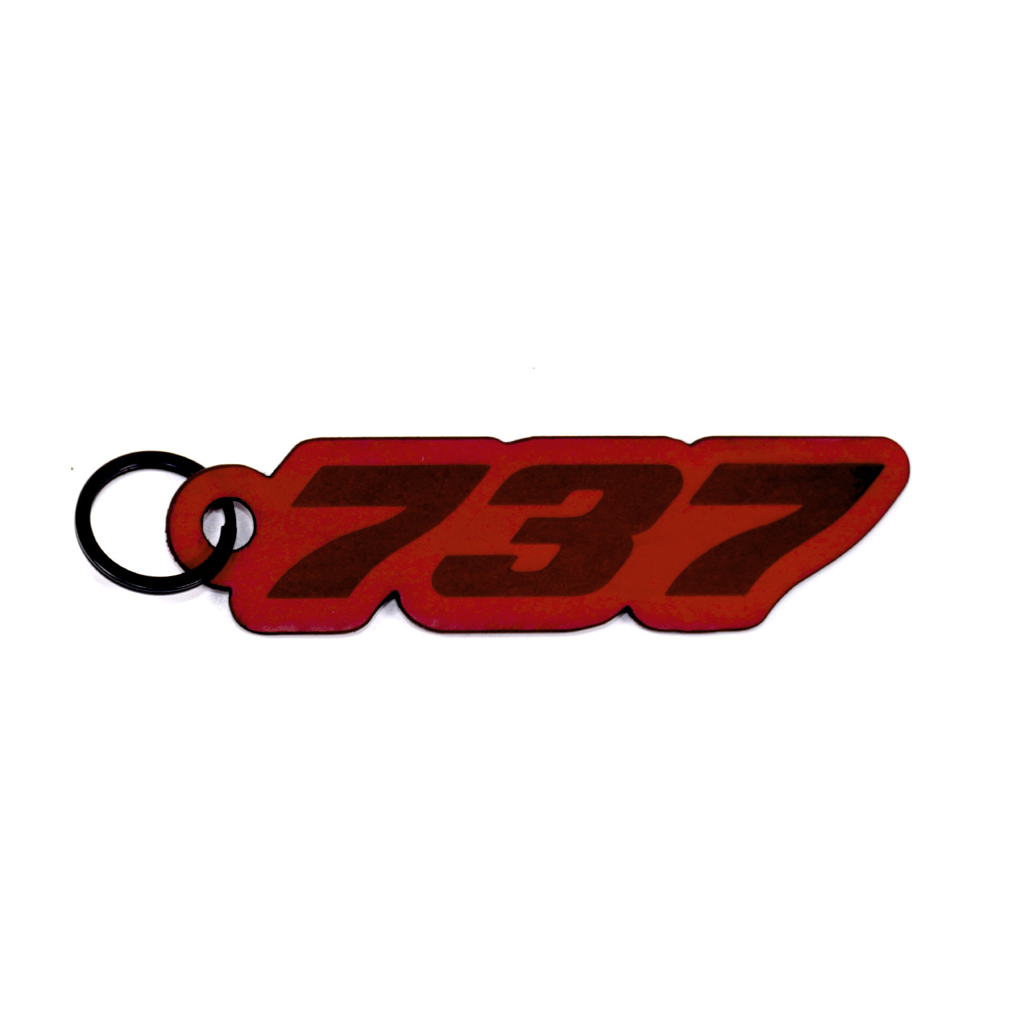 737_1 Schlüsselanhänger Leder Rot
