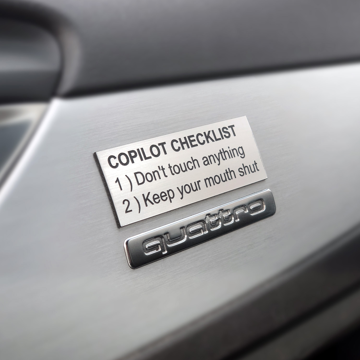 Schild/Placard "Copilot Checklist"