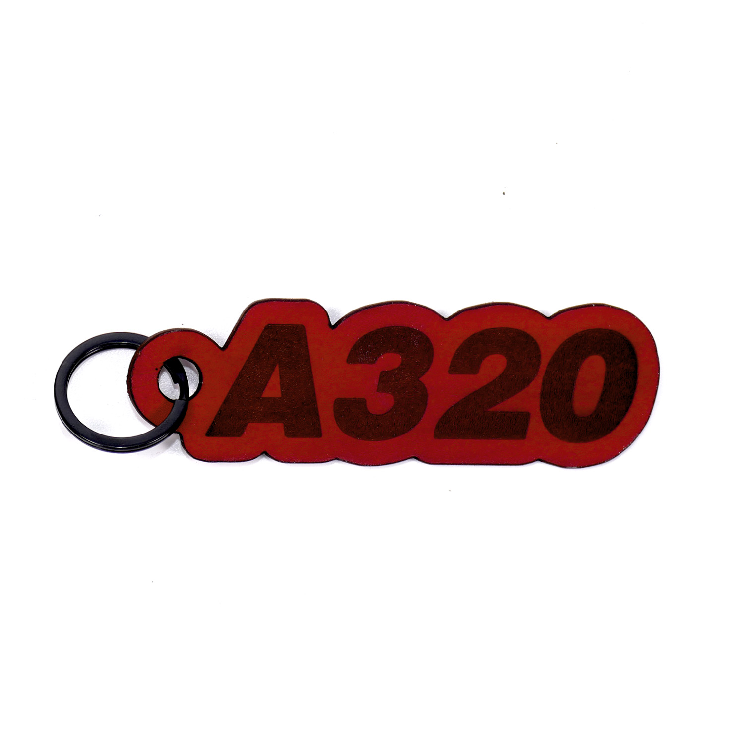 A320_17qgSWyizT46il Schlüsselanhänger Leder Rot