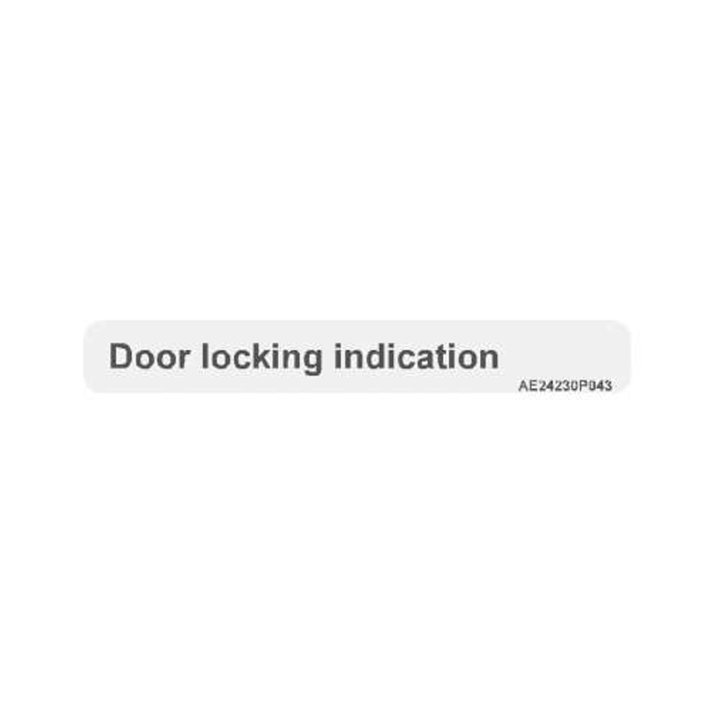 Airline Placard "Door Locking Indication"