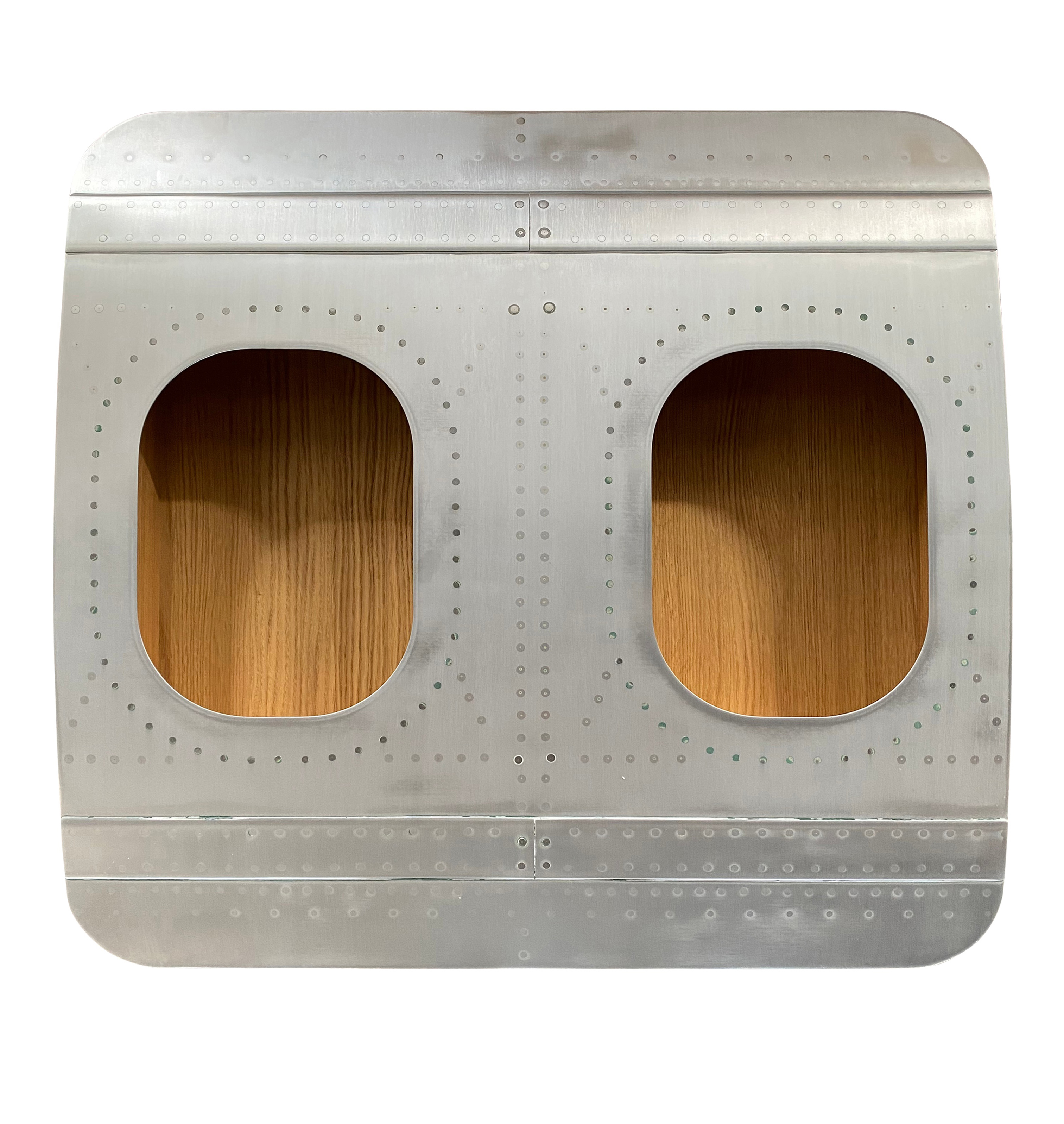 2-piece wall bar in brushed silver matt from an ATR – one-of-a-kind piece