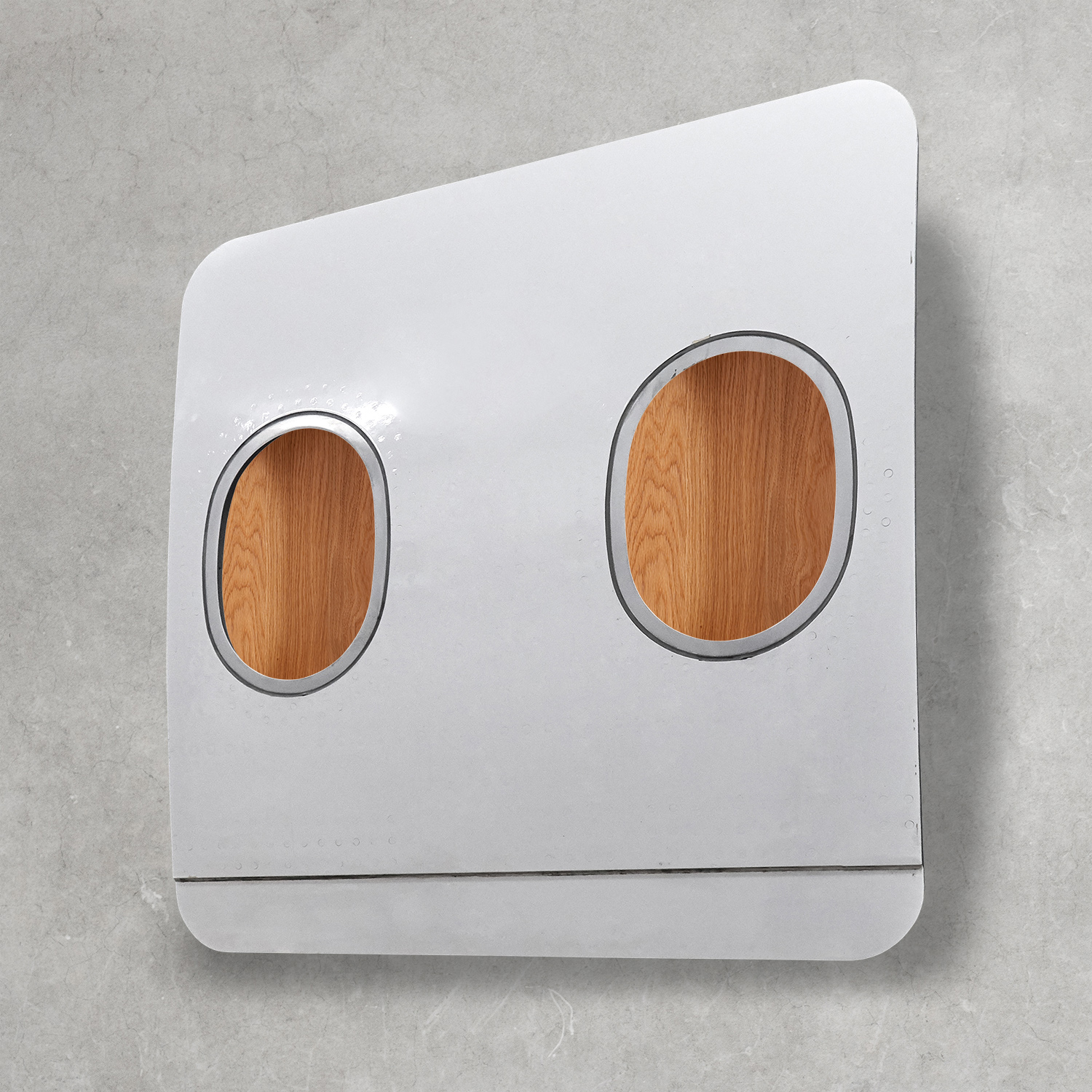 2-piece wall bar – original paint, oak box, without lighting