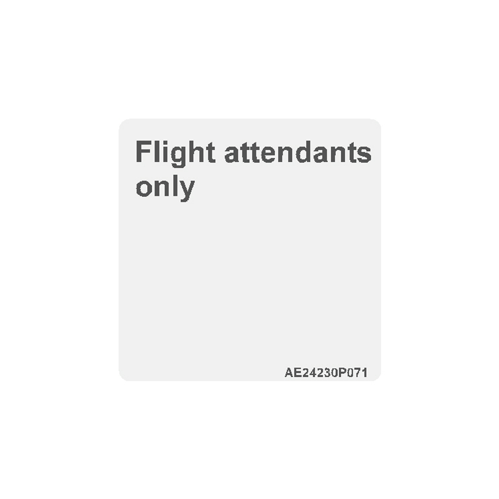 Airline Placard "Flight Attendants Only"