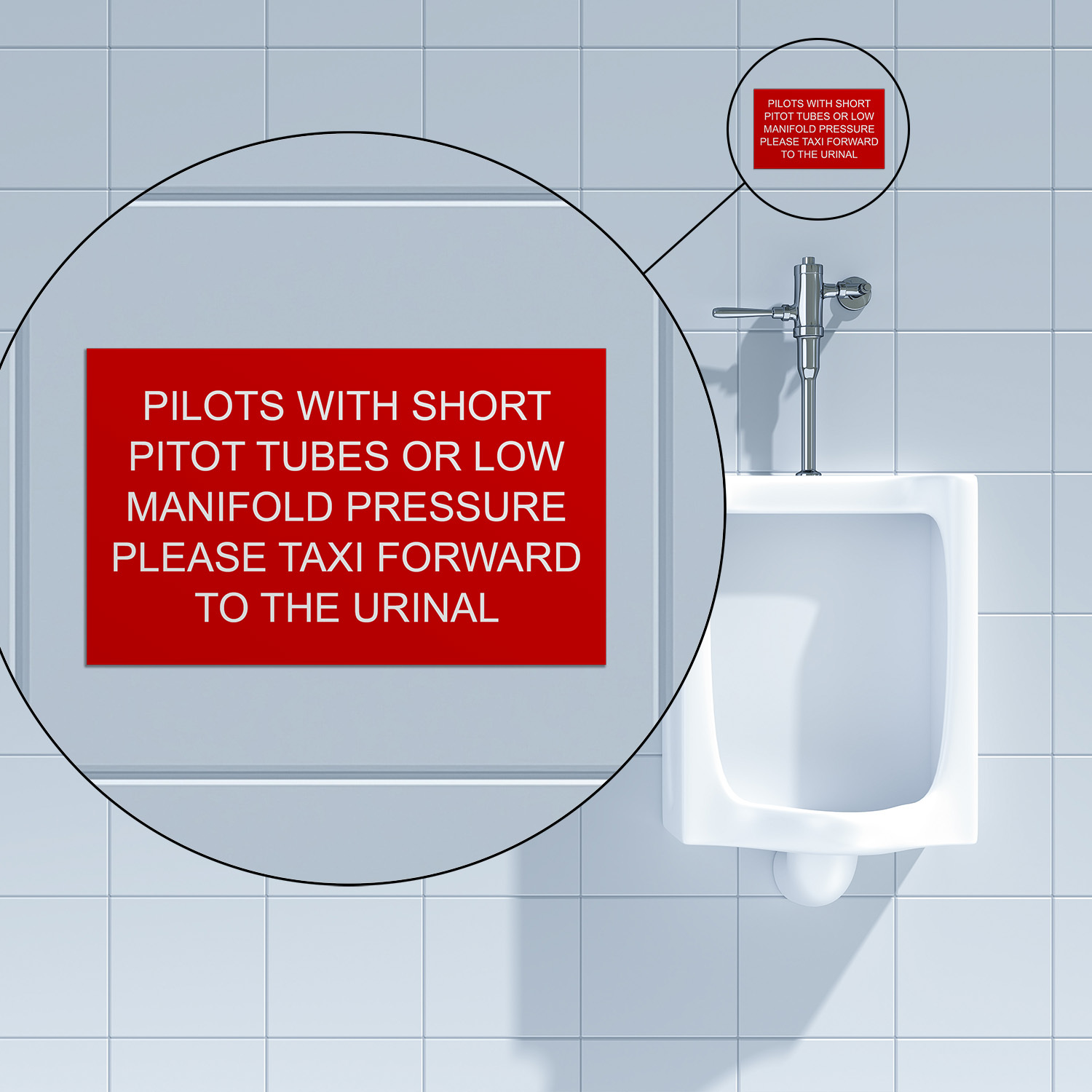 Schild/Placard "Pitot Tubes"