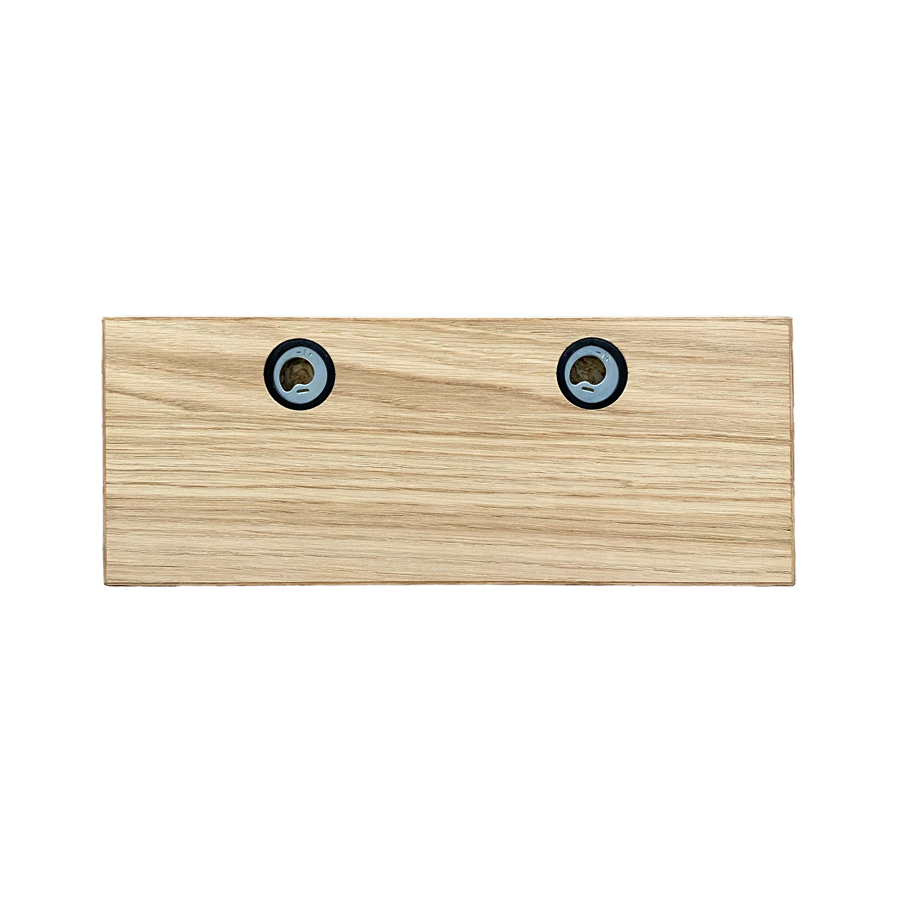 Two Seatbelt Buckle wadrobe - Oak wood with silver buckles