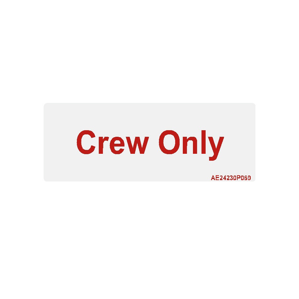 Airline Placard "Crew Only"