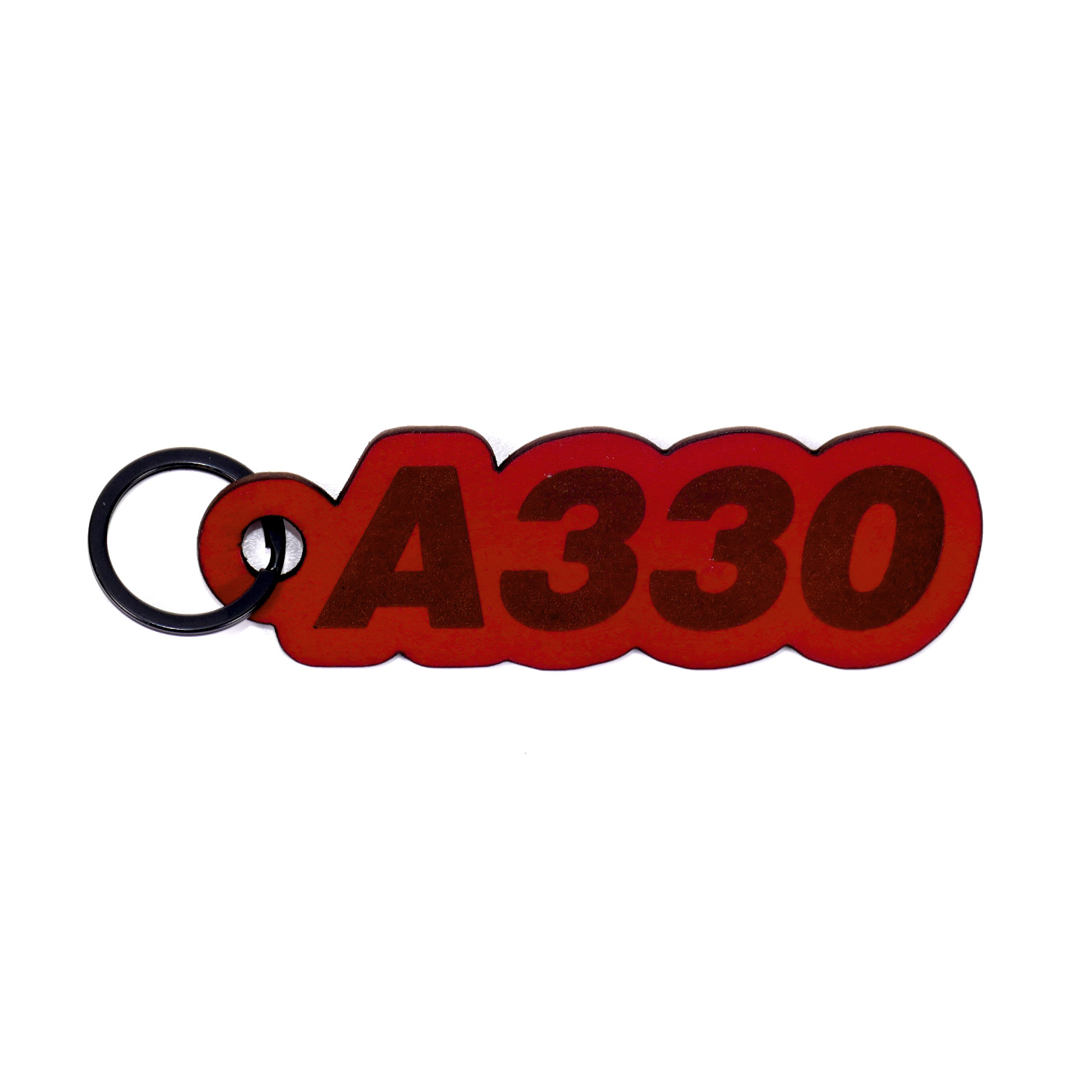 A330_1 Schlüsselanhänger Leder Rot