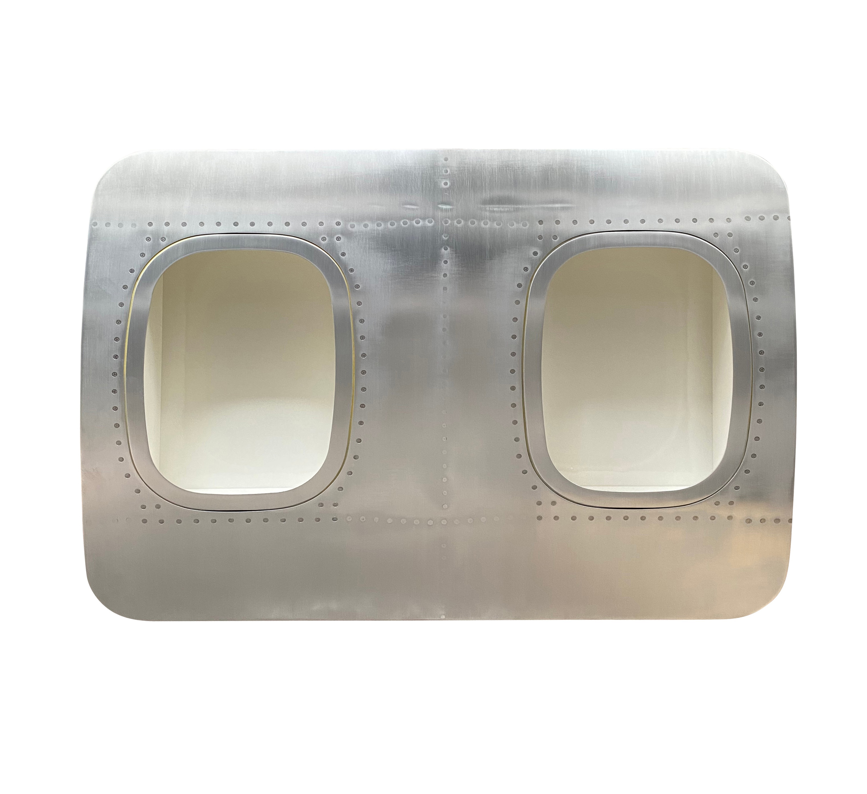 2-piece wall bar in brushed silver matt from an ATR – one-of-a-kind piece