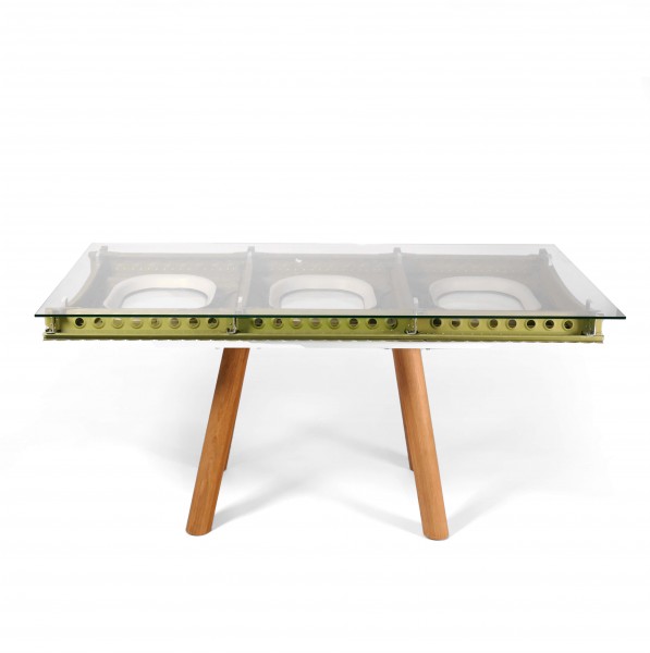Desk/Dining Table "Inverted" - Window Cut - Oak Wood