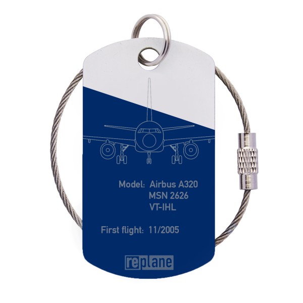 Tag Airbus A320 "VT-IHL" - White/Dark blue