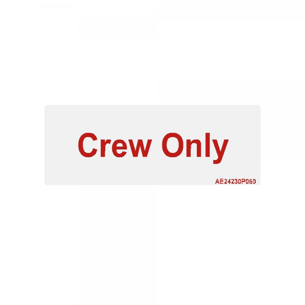 Airline Placard "Crew Only"