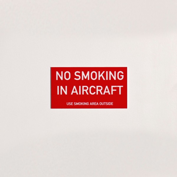 Schild/Placard "No Smoking in Aircraft"