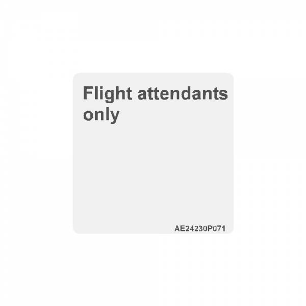 Airline Placard "Flight Attendants Only"