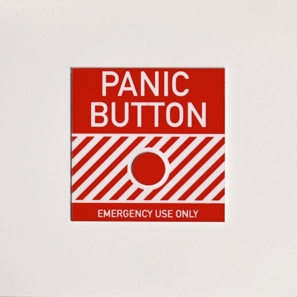 Schild/Placard "Panic button"