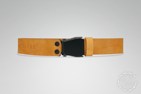 TARTAR Leather Belt - Sand/Black