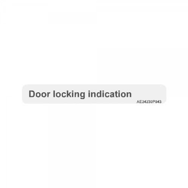 Airline Placard "Door Locking Indication"