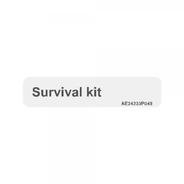 Airline Placard "Survival Kit"