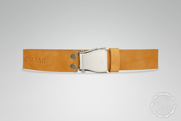 TARTAR Leather Belt - Sand/Silver